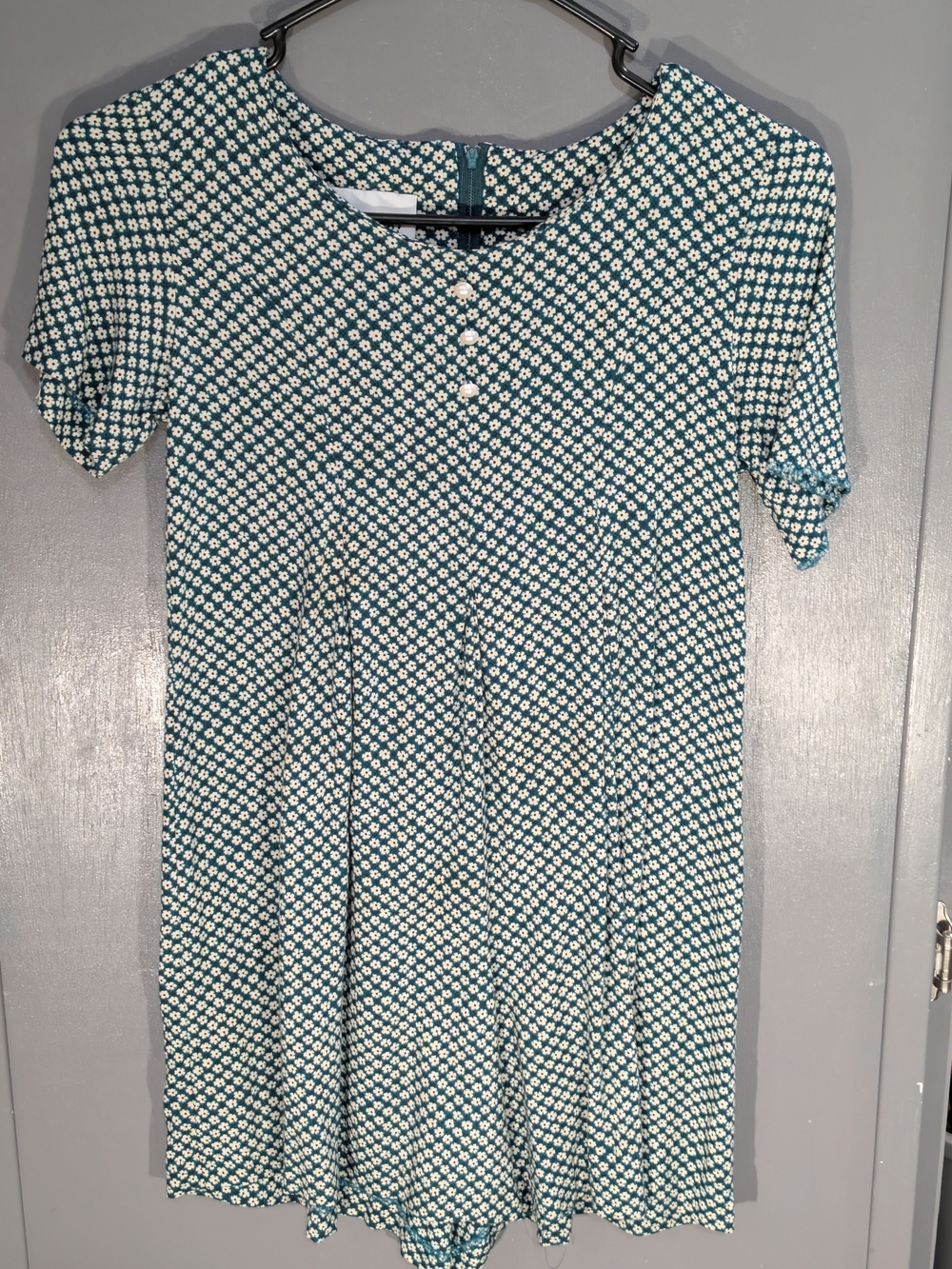 Byer California Teal and White Mini Dress